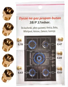 Sada trysiek pre plynový sporák R Duch PB37981