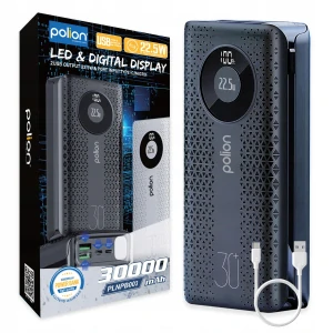 Powerbanka Polion 30000 mAh čierna