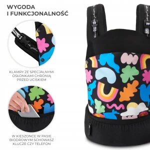 Ergonomický nosič pre dieťa do 20 kg, kapucňa HUGGY Kinderkraft