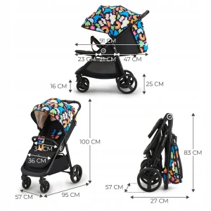 Kočík GRANDE PLUS Kinderkraft, 22 kg, veľké kolesá a košík