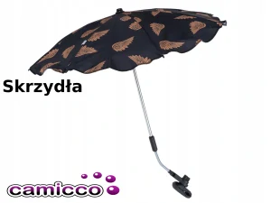 Dáždnik na kočík Camicco, 68 cm, sivý