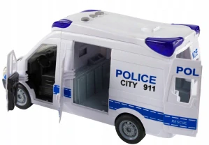 POLICAJNÉ SVETLÁ POLICAJNÝCH AUTA ZVUKY PULL&BACK DRIVE