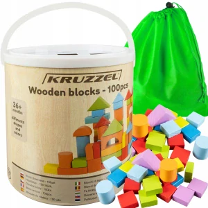 Kruzzel 22666 drevené kocky 100 ks.