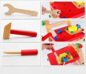 Drevená montážna stolička Montessori