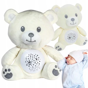 BEAR SLUMMIES SPIACA POSTEĽ NOČNÁ LAMPA PROJEKTOR 2v1 10 uspávaniek