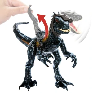 Super útočná akčná figúrka Mattel Jurassic World Indoraptor so svetlami a zvukmi
