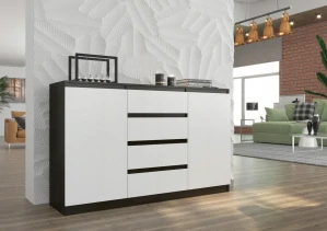 Komoda Mobene Modern R160 S4, wenge, 160 × 40 × 98 cm