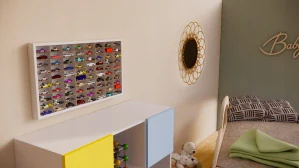 Polička na autá, autíčka, pružiny, organizér Hot Wheels, 80 miest