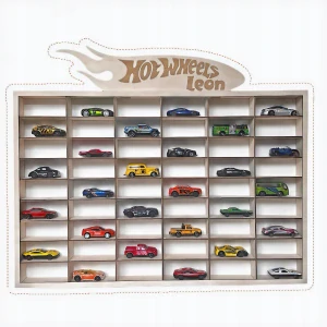 Polička Hot Wheels s plaketou s ľubovoľným nápisom