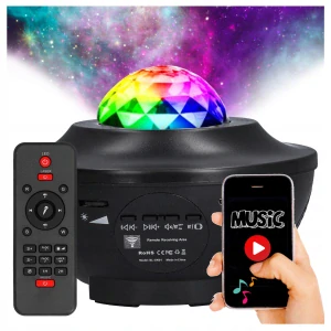 STARS PROJECTOR sky projektor LED nočná lampa bluetooth reproduktor + diaľkové ovládanie