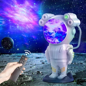LED STARS PROJEKTOR 360° HMLOVINY DETSKÝ IZBA 8 REŽIMOV + ASTRONAUT DIAĽK.