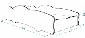 Posteľ AJKmeble CARS 160 80 x 160 cm viacfarebná
