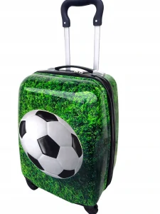 FUTBALOVÝ DETSKÝ KUFOR NA KOLESÁCH 4 KOLESÁ CESTOVNÁ DETSKÁ BATOŽINA