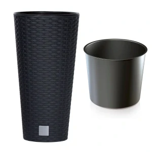 Prosperplast kvetináč 25 cm x 25 x 47,6 cm priemer 25 cm plastový čierny