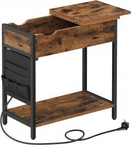 Songmics Vasagle obdĺžniková konzola 60 x 31,5 x 60 cm odtiene hnedej