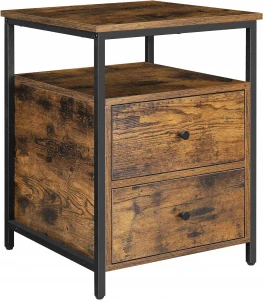 Industriálny nočný stolík LOFT so zásuvkami 60 cm