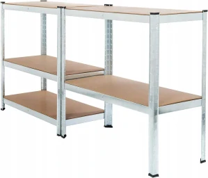 Skladový kovový regál Malatec 180 x 90 x 40 cm max 175 kg na policu