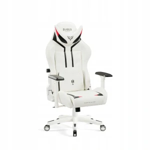 Herné kreslo Diablo Chairs X-Ray, biela ekokoža