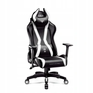 Herné kreslo Diablo Chairs X-Horn 2.0, biela ekokoža