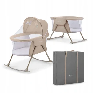 Tradičná kolíska Kinderkraft 61 x 88 cm, odtiene hnedej a béžovej