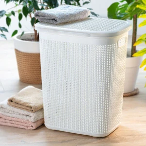 Kadax 50l voľne stojaci kôš na prádlo, biely
