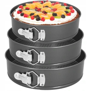 Pružinový plech na pečenie tort, tortová forma, sada 3x, okrúhly