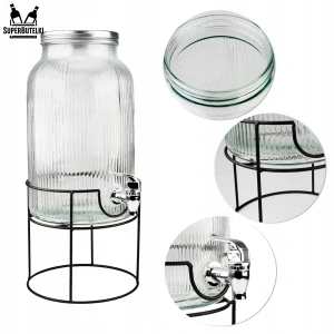 Nádoba na SuperBottle Jug Jar 6000ml + kohútik + rebrovaný stojan 6 l
