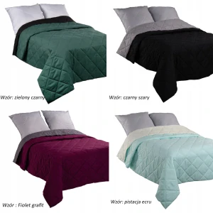 Polish Fabrics prehoz z mikrovlákna 90 cm x 200 cm čierna, odtiene sivej, odtiene zelenej