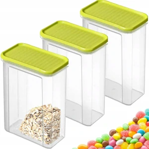ROTHO SET 3x NÁDOBA NA UCHOVÁVANIE sypkých VLOČKOV Z JEDÁL 1,5L
