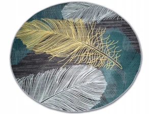 Okrúhla podložka na koberec protišmyková 160 cm Circle Modern Mandala Pad Marble