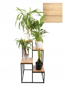Loftový stojan na kvety 65 cm, kovový