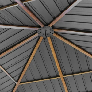 Záhradný altánok šampanské, 3x3m, vzhľad dub