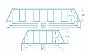BESTWAY 56671 Záhradný rámový bazén 488x244x122