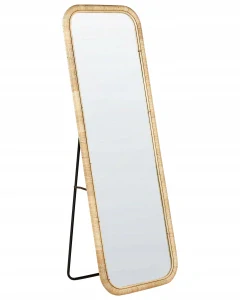 Stojanové zrkadlo ratan 150x50cm obdĺžnik prírodný