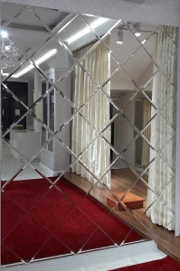 skosený kosoštvorec zrkadlo 120 x 288 fazeta 15 mm glamour