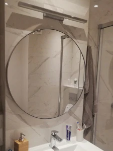 KD Design nástenné zrkadlo kruhový kovový rám 700 x 700 mm
