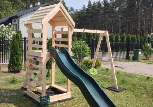 Detské ihrisko - domček pre deti, pieskovisko, hojdačka - set
