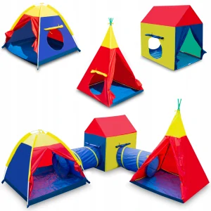 DETSKÝ STAN TIPI DOMČEK PRE ZÁHRADNÝ DOMČEK WIGWAM + TUNNEL 5v1 SET