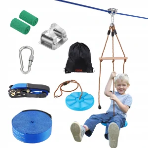 VEVOR Zipline Set 1000x100x100MM Nosnosť 500LB Nylon Zipline Set