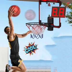 ZREE Prenosná basketbalová súprava na zavesenie na dvere miestnosti