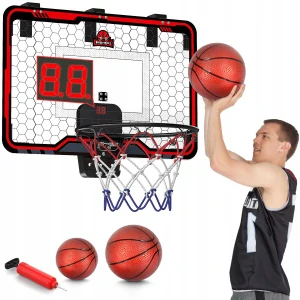 MINI BASKETBALOVÁ PRENOSNÁ LED SÚPRAVA BASKETBALOVÝ KRUČ 2 LOPTY PRE DETI