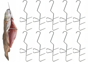 Trojitý háčik na údenie rýb JA Stallux 3 mm 24 cm