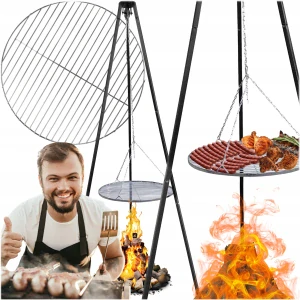 STOJÍK S MRIEŽKOU ZÁHRADNÝ GRIL NA KRBY 60cm ROMA MILANO 150cm TÁBORA
