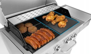 Veľký tanier liatinový rošt 43x23 cm plynový gril Yoer GG03S ťažký 4kg