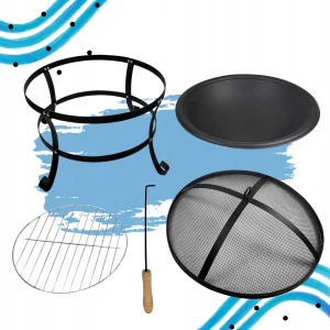 ZÁHRADNÉ OHNISKO S KRYTOM FIRENZE 54 CM NA CAMPFIRE GRIL OCEL ČIERNA