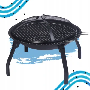 ZÁHRADNÉ OHNISKO S POKRÝM TORINO 55 CM NA CAMPFIRE GRIL OCEL ČIERNA