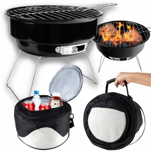 TURISTICKÝ GRIL PRENOSNÝ SKLADACÍ ZÁHRADNÝ GRIL NA UHLIE + TERMOTAŠKA