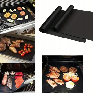 10X TEFLÓNOVÁ GRILOVÁ PODLOŽKA PODKLADAČKA MRIEŽKA OPÄTOVNE POUŽITEĽNÉ BBQ 40X33CM