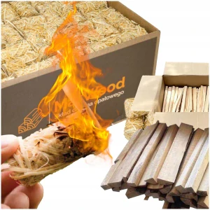 KRBOVÉ KACHLE KINDLING SUCHÉ DREVO + DREVENÁ VLNA SET 4KG