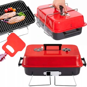PRENOSNÝ SKLADACÍ TURISTICKÝ GRIL NA GRIL PRENOSNÝ KUFRIEK + VENTILÁTOR ZADARMO